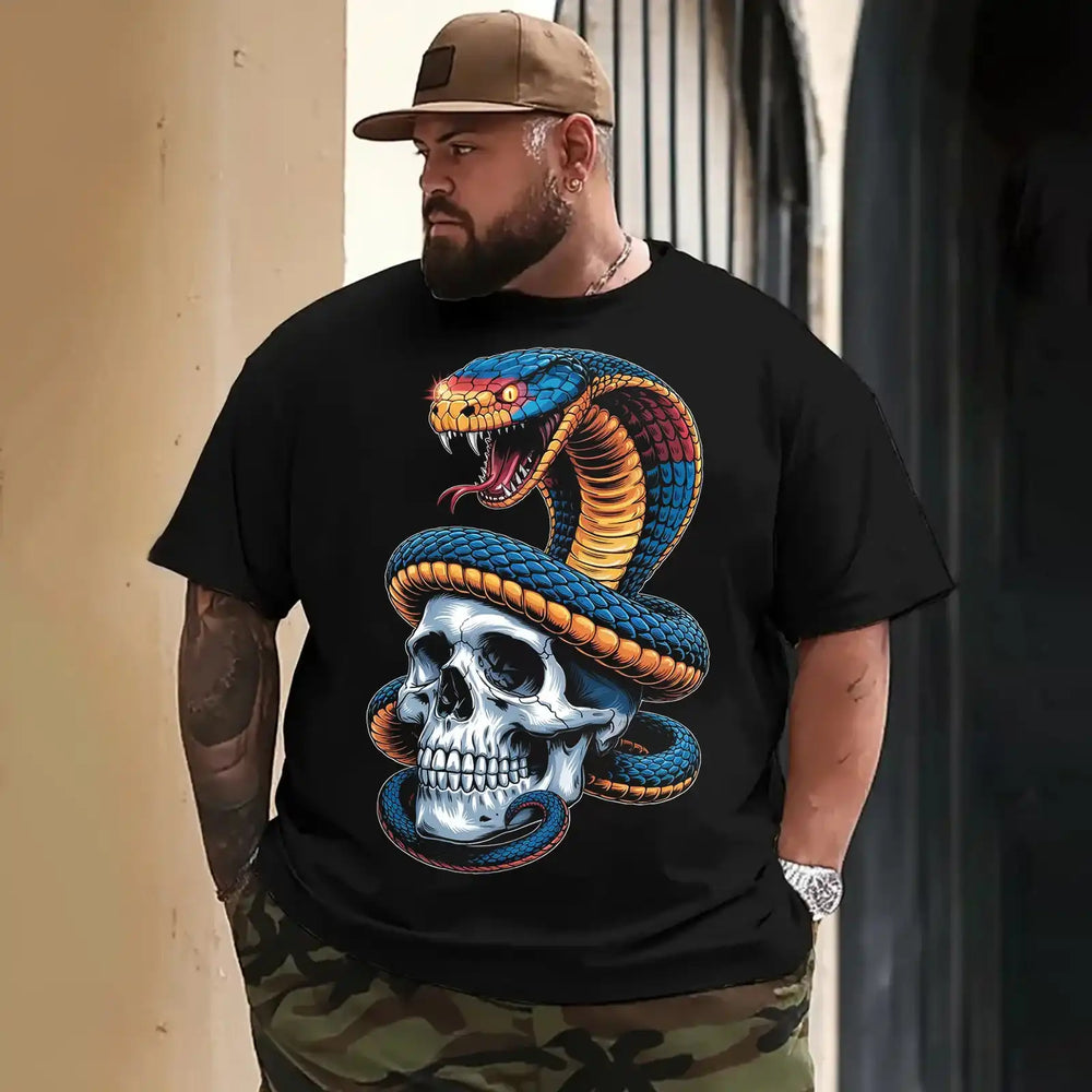 Skull Skeleton T0 5DLS 010 Men T Shirts Big and Tall Men Shirts Plus Size Short Sleeve Fashion Casual T Shirt Graphic Tee Shirts Tshirts - BigTallGuys