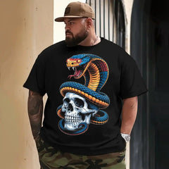 Skull Skeleton T0 5DLS 010 Men T Shirts Big and Tall Men Shirts Plus Size Short Sleeve Fashion Casual T Shirt Graphic Tee Shirts Tshirts - BigTallGuys