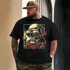 Skull Skeleton T0 5DLS 014 Men T Shirts Big and Tall Men Shirts Plus Size Short Sleeve Fashion Casual T Shirt Graphic Tee Shirts Tshirts - BigTallGuys
