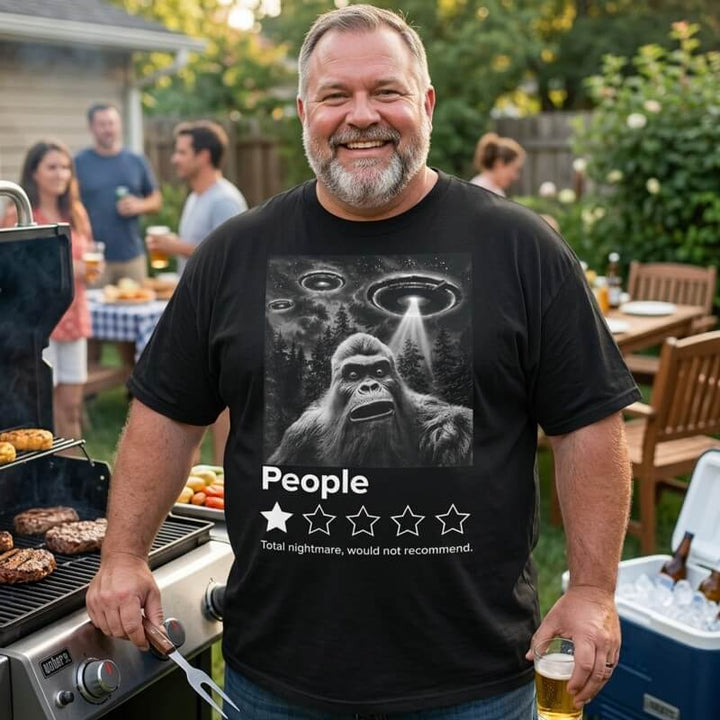 People Negative Reviews Not Recommend Bigfoot Sasquatch Cotton T Shirts
