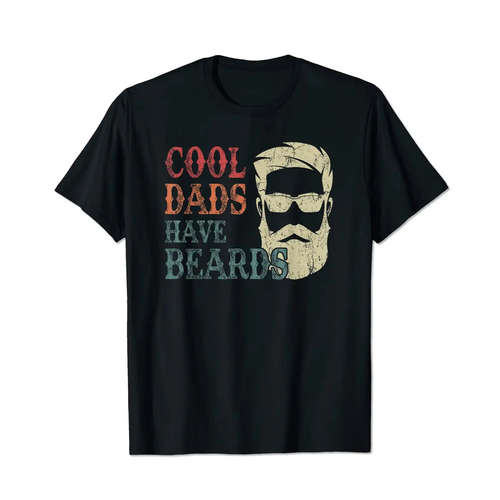 Cool Dads Have Beards 2 Men T Shirts Big and Tall Men Shirts Plus Size Short Sleeve Fashion Casual T Shirt Graphic Tee Shirts Tshirts - BigTallGuys