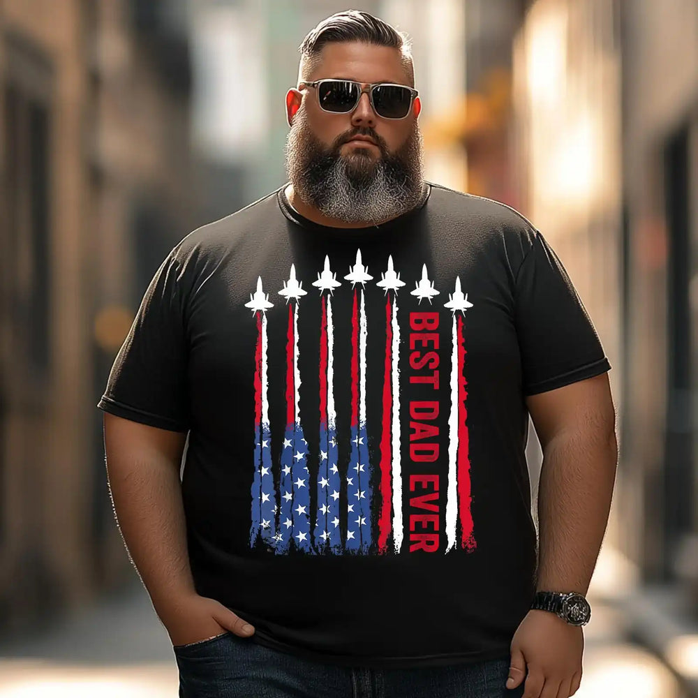 Best Dad Ever 3 Men T Shirts Big and Tall Men Shirts Plus Size Short Sleeve Fashion Casual T Shirt Graphic Tee Shirts Tshirts - BigTallGuys