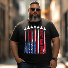 Best Dad Ever 3 Men T Shirts Big and Tall Men Shirts Plus Size Short Sleeve Fashion Casual T Shirt Graphic Tee Shirts Tshirts - BigTallGuys