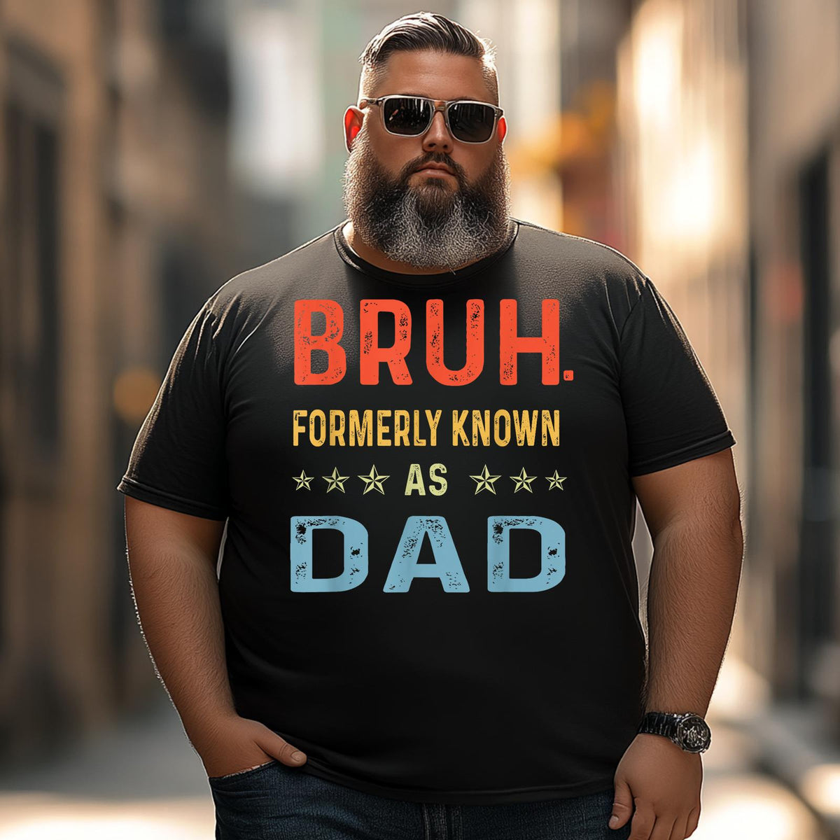 Funny Bruh Formerly Known As Dad Papa Fathers Day Men T Shirts Big and Tall Men Shirts Plus Size Short Sleeve Fashion Casual T Shirt Graphic Tee Shirts Tshirts