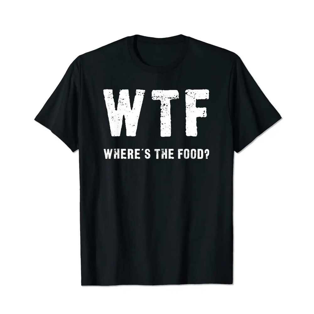 WTF Where's The Food Men T Shirts Big and Tall Men Shirts Plus Size Short Sleeve Fashion Casual T Shirt Graphic Tee Shirts Tshirts - BigTallGuys