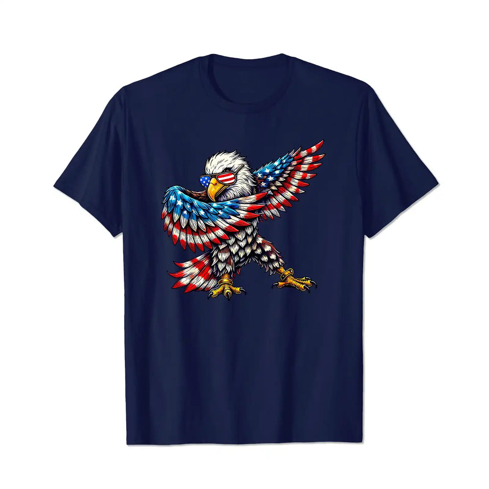 American Flag Bald Eagle Patriotic Eagle 4th of July USA Men T Shirts Big and Tall Men Shirts Plus Size Short Sleeve Fashion Casual T Shirt Graphic Tee Shirts Tshirts - BigTallGuys