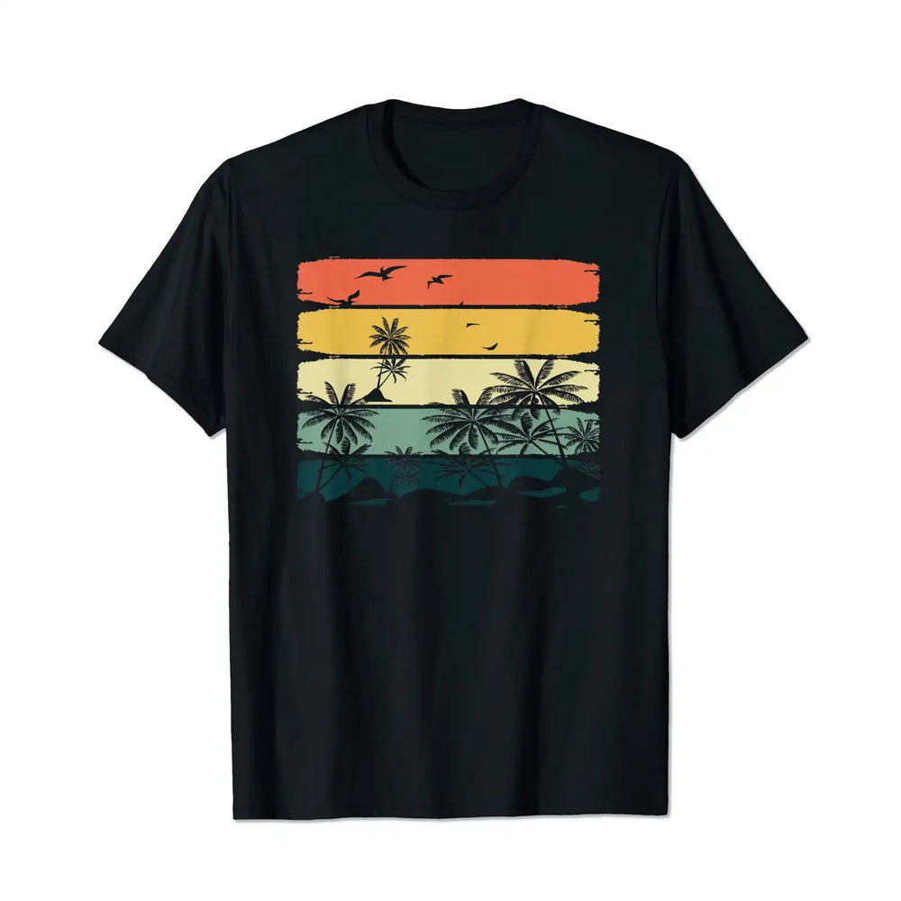 Summer Vibes Exotic Palm Trees Men T Shirts Big and Tall Men Shirts Plus Size Short Sleeve Fashion Casual T Shirt Graphic Tee Shirts Tshirts - BigTallGuys