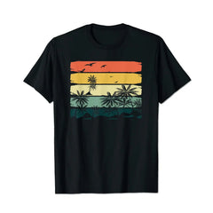 Summer Vibes Exotic Palm Trees Men T Shirts Big and Tall Men Shirts Plus Size Short Sleeve Fashion Casual T Shirt Graphic Tee Shirts Tshirts - BigTallGuys