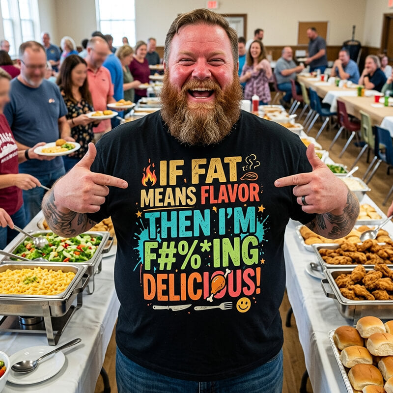 If Fat Means Flavor Then I'm Delicious Men T Shirts - BigTallGuys