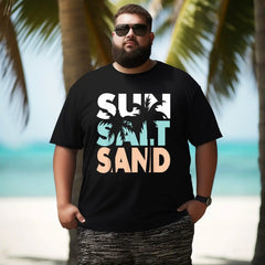 Tree Beach Men T Shirts Big and Tall Men Shirts Plus Size Short Sleeve Fashion Casual T Shirt Graphic Tee Shirts Tshirts - BigTallGuys