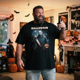 Halloween Tee for Horror Movie Night Men Cotton T Shirt