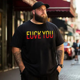 F**k You? Love You! Funny Men T-Shirts, Plus Size Short Sleeve T Shirt for Men Big and Tall Men Tees Shirts - BigTallGuys
