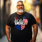 God Bless America US Flag 4th Of July Independence Day Men T Shirts Big and Tall Men Shirts Plus Size Short Sleeve Fashion Casual T Shirt Graphic Tee Shirts Tshirts - BigTallGuys