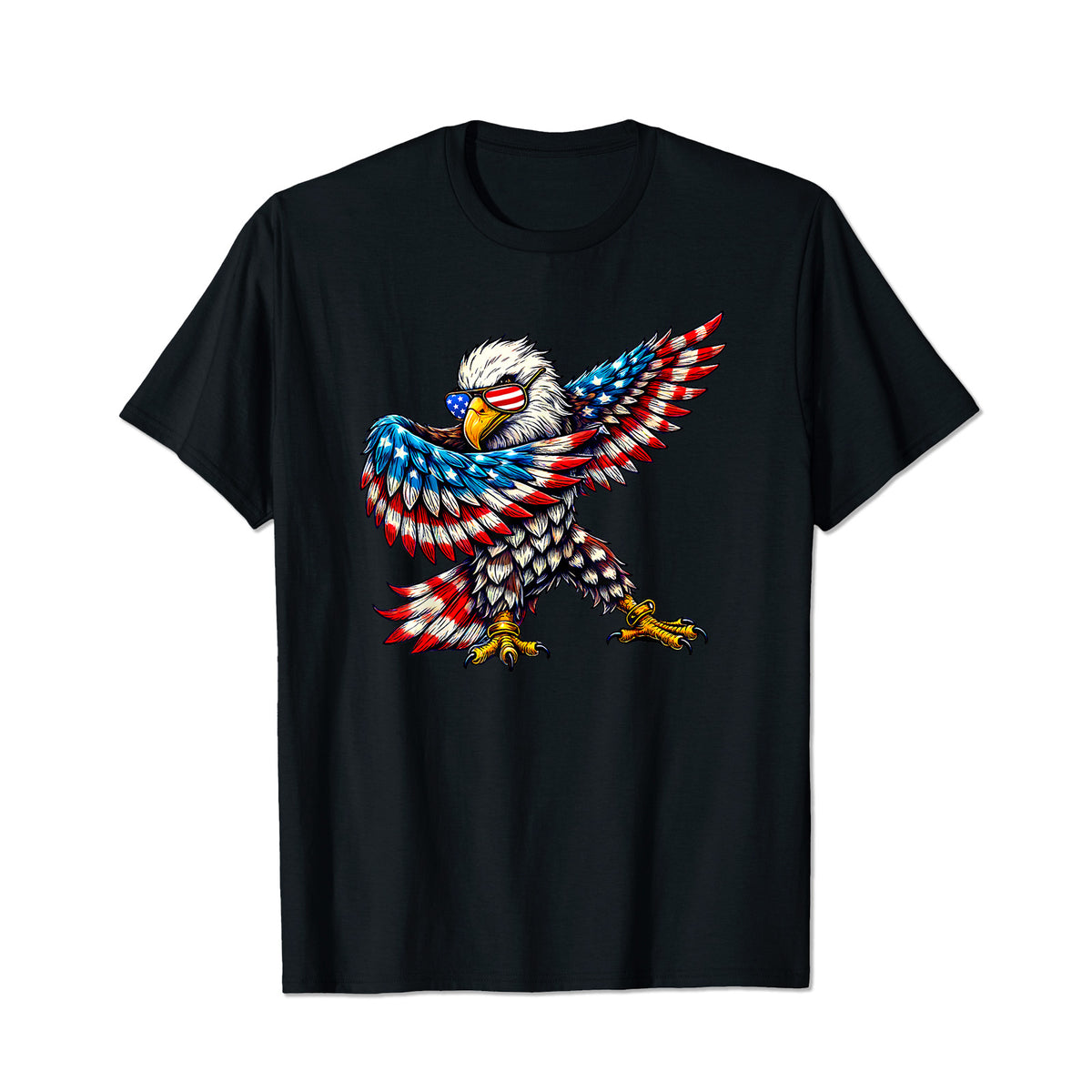 American Flag Bald Eagle Patriotic Eagle 4th of July USA Men T Shirts Big and Tall Men Shirts Plus Size Short Sleeve Fashion Casual T Shirt Graphic Tee Shirts Tshirts