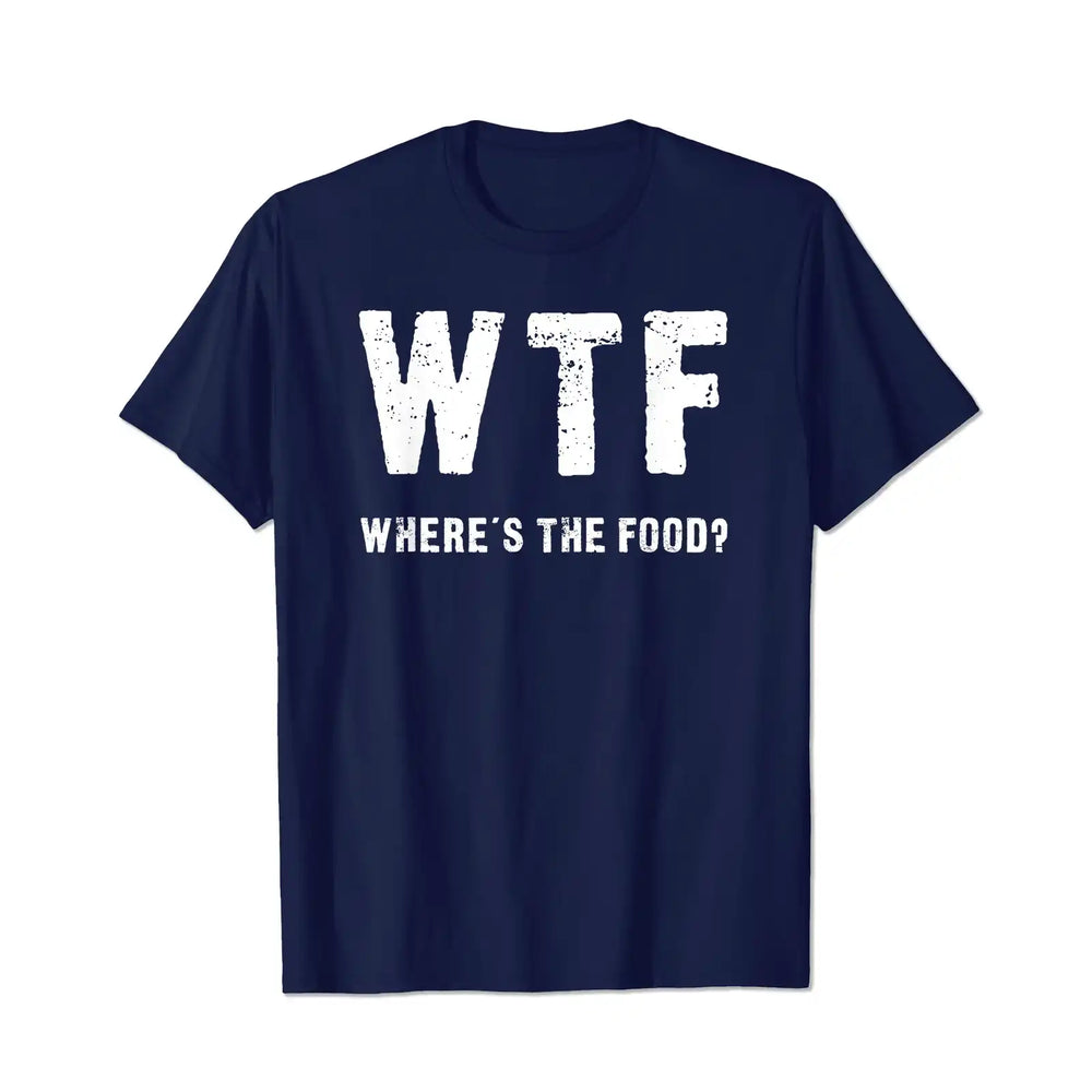 WTF Where's The Food Men T Shirts Big and Tall Men Shirts Plus Size Short Sleeve Fashion Casual T Shirt Graphic Tee Shirts Tshirts - BigTallGuys