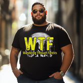 WTF Wandering Through Forests Men T Shirts Big and Tall Men Shirts Plus Size Short Sleeve Fashion Casual T Shirt Graphic Tee Shirts Tshirts - BigTallGuys