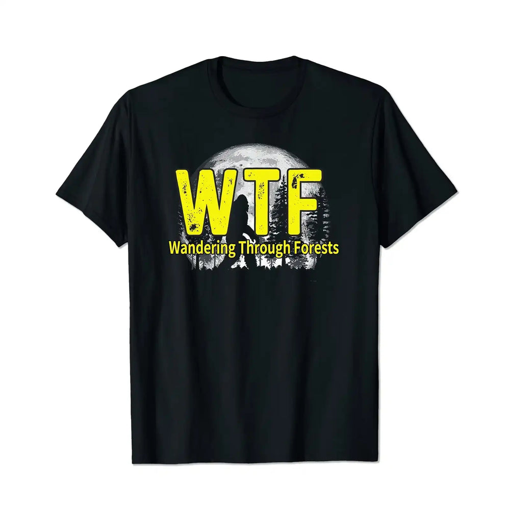 WTF Wandering Through Forests Men T Shirts Big and Tall Men Shirts Plus Size Short Sleeve Fashion Casual T Shirt Graphic Tee Shirts Tshirts - BigTallGuys