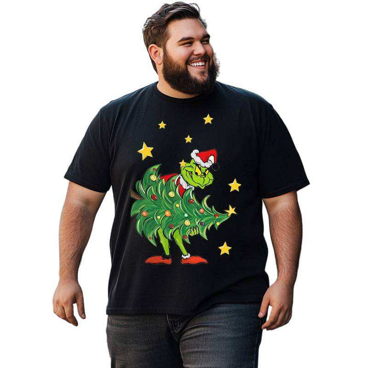Christmas T Shirt for Men Big & Tall Men Xmas T Shirt T0 5DOJ 023 Men T Shirts Big and Tall Men Shirts Plus Size Short Sleeve Fashion Casual T Shirt Graphic Tee Shirts Tshirts