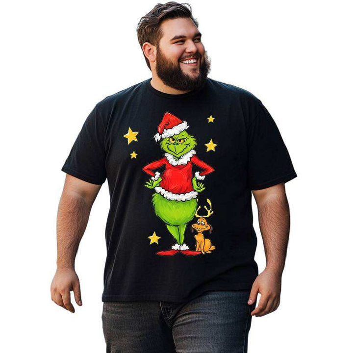 Christmas T Shirt for Men Big & Tall Men Xmas T Shirt T0 5DOJ 022 Men T Shirts Big and Tall Men Shirts Plus Size Short Sleeve Fashion Casual T Shirt Graphic Tee Shirts Tshirts