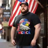 America Funny Eagle 4th Of July Patriotic American Flag Men T Shirts Big and Tall Men Shirts Plus Size Short Sleeve Fashion Casual T Shirt Graphic Tee Shirts Tshirts - BigTallGuys