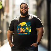 Coconut Palm Trees Men T Shirts Big and Tall Men Shirts Plus Size Short Sleeve Fashion Casual T Shirt Graphic Tee Shirts Tshirts - BigTallGuys
