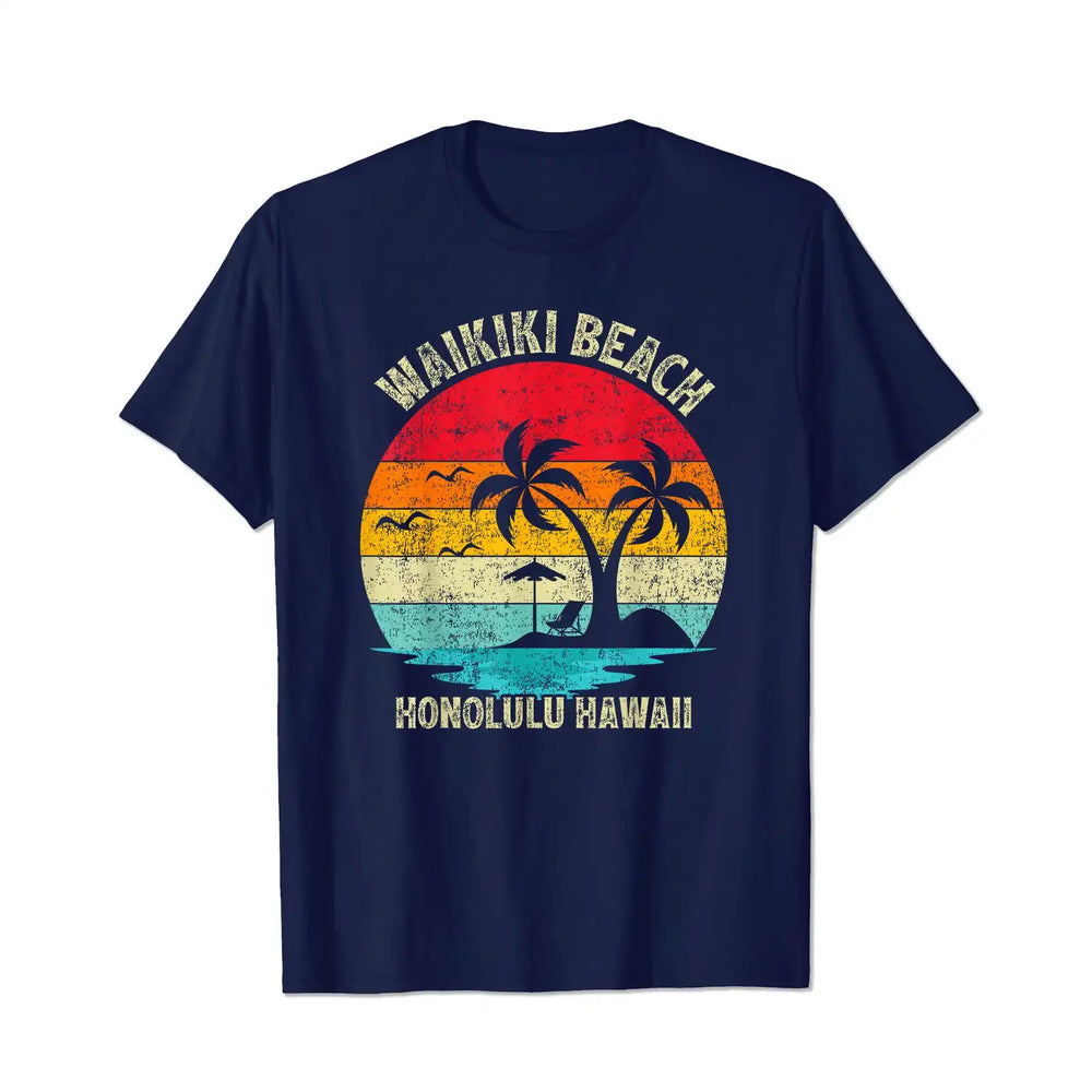 Hawaii Beach Summer Vacation Men T Shirts Big and Tall Men Shirts Plus Size Short Sleeve Fashion Casual T Shirt Graphic Tee Shirts Tshirts - BigTallGuys