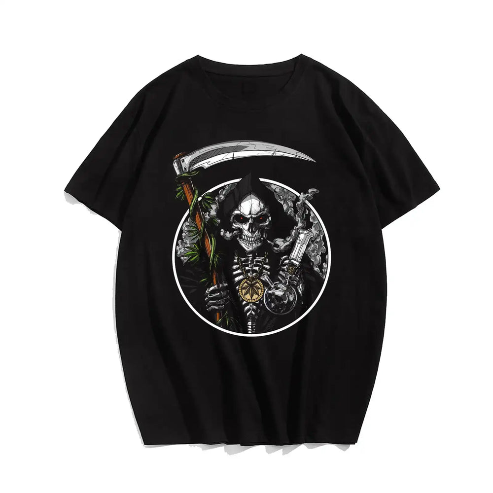 Skull Skeleton T0 5DLS 018 Men T Shirts Big and Tall Men Shirts Plus Size Short Sleeve Fashion Casual T Shirt Graphic Tee Shirts Tshirts - BigTallGuys