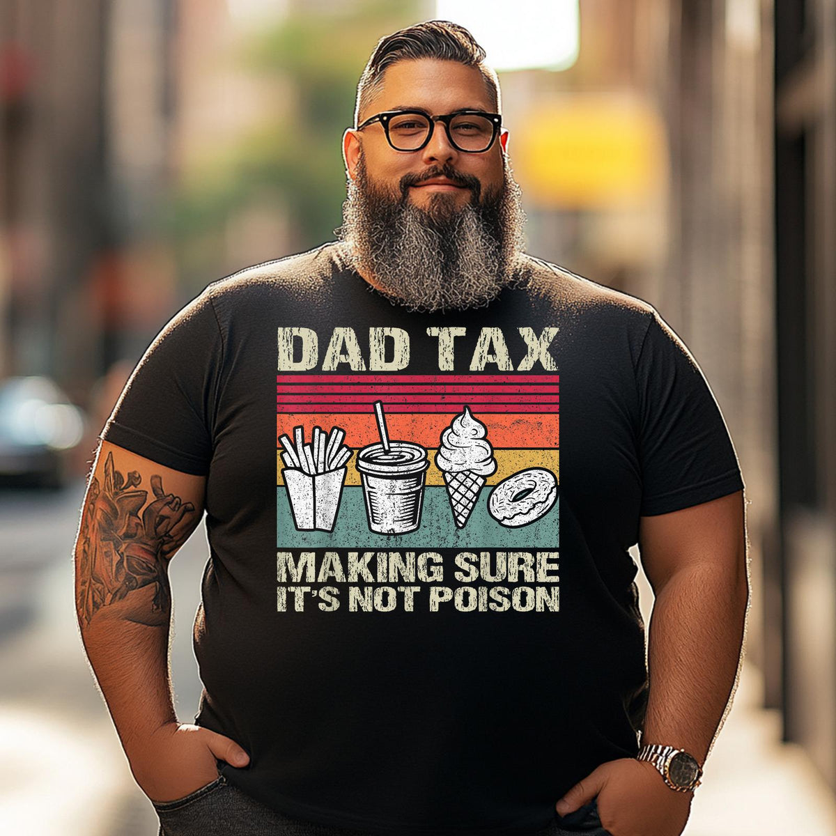 Dad Tax 2 Men T Shirts Big and Tall Men Shirts Plus Size Short Sleeve Fashion Casual T Shirt Graphic Tee Shirts Tshirts
