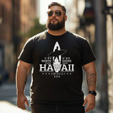 Hawaii Surfing Men T Shirts Big and Tall Men Shirts Plus Size Short Sleeve Fashion Casual T Shirt Graphic Tee Shirts Tshirts - BigTallGuys