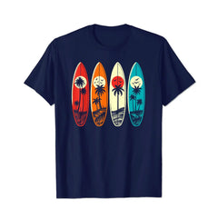 Hawaii Palm Surfing Beach Surfboard Men T Shirts Big and Tall Men Shirts Plus Size Short Sleeve Fashion Casual T Shirt Graphic Tee Shirts Tshirts - BigTallGuys