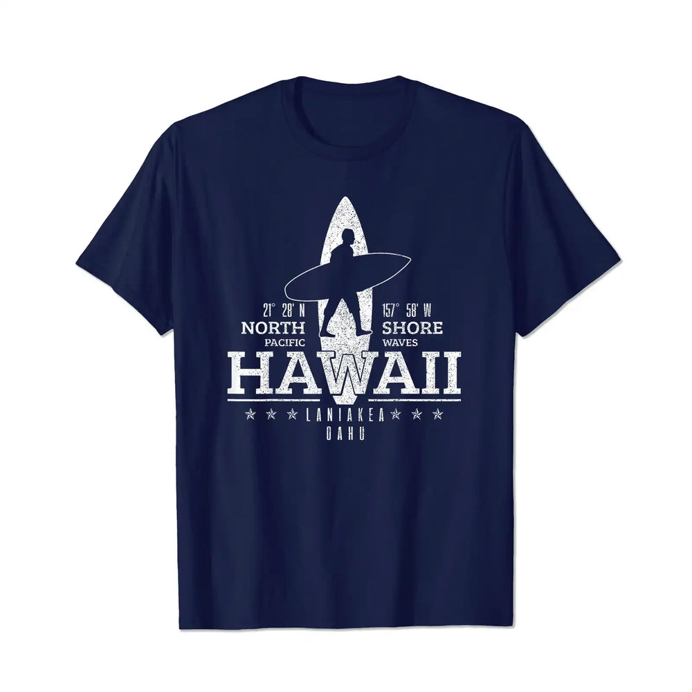 Hawaii Surfing Men T Shirts Big and Tall Men Shirts Plus Size Short Sleeve Fashion Casual T Shirt Graphic Tee Shirts Tshirts - BigTallGuys
