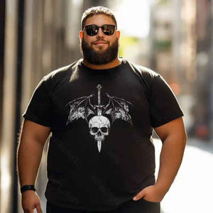 Skull Skeleton T0 5D2C 012 Men T Shirts Big and Tall Men Shirts Plus Size Short Sleeve Fashion Casual T Shirt Graphic Tee Shirts Tshirts