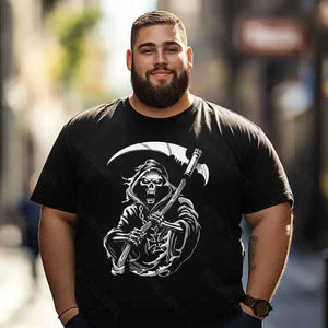 Skull Skeleton T0 5D2C 052 Men T Shirts Big and Tall Men Shirts Plus Size Short Sleeve Fashion Casual T Shirt Graphic Tee Shirts Tshirts