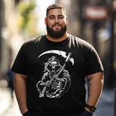 Skull Skeleton T0 5D2C 052 Men T Shirts Big and Tall Men Shirts Plus Size Short Sleeve Fashion Casual T Shirt Graphic Tee Shirts Tshirts