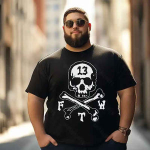 Skull Skeleton T0 5D2C 055 Men T Shirts Big and Tall Men Shirts Plus Size Short Sleeve Fashion Casual T Shirt Graphic Tee Shirts Tshirts