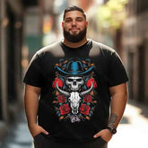 Skull Skeleton T0 5D2C 063 Men T Shirts Big and Tall Men Shirts Plus Size Short Sleeve Fashion Casual T Shirt Graphic Tee Shirts Tshirts