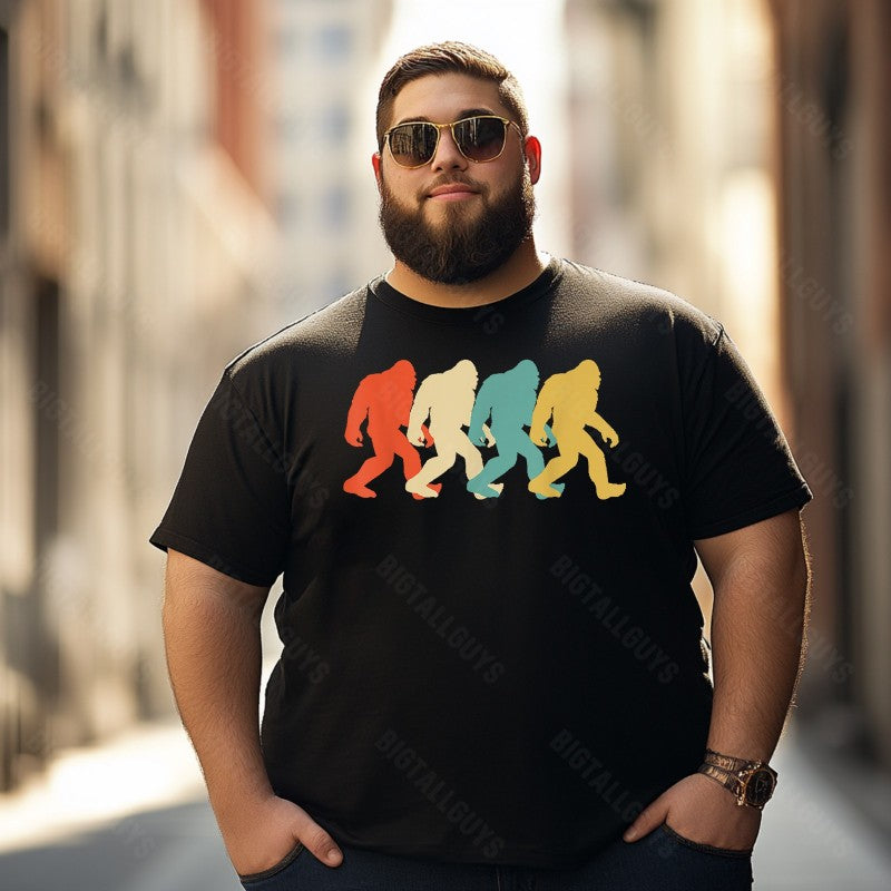 Bigfoot Sasquatch Yeti T0 5D2F 008 Men T Shirts Big and Tall Men Shirts Plus Size Short Sleeve Fashion Casual T Shirt Graphic Tee Shirts Tshirts