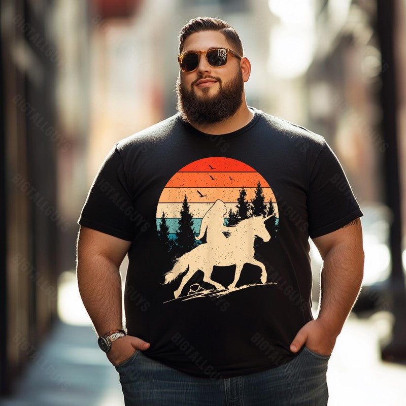 Bigfoot Sasquatch Yeti T0 5D2F 009 Men T Shirts Big and Tall Men Shirts Plus Size Short Sleeve Fashion Casual T Shirt Graphic Tee Shirts Tshirts
