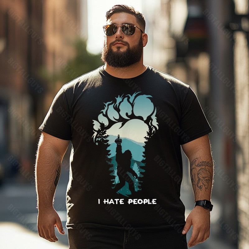 Bigfoot Sasquatch Yeti T0 5D2F 010 Men T Shirts Big and Tall Men Shirts Plus Size Short Sleeve Fashion Casual T Shirt Graphic Tee Shirts Tshirts