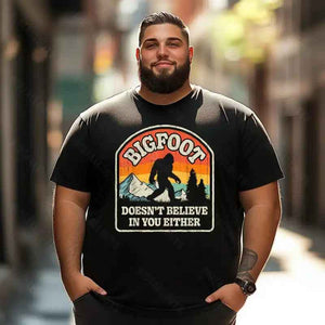Bigfoot Sasquatch Yeti T0 5D2F 052 Men T Shirts Big and Tall Men Shirts Plus Size Short Sleeve Fashion Casual T Shirt Graphic Tee Shirts Tshirts
