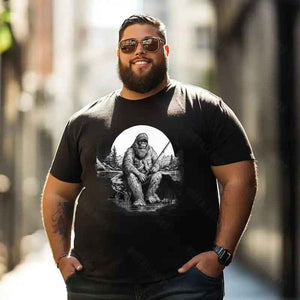 Bigfoot Sasquatch Yeti T0 5D2F 055 Men T Shirts Big and Tall Men Shirts Plus Size Short Sleeve Fashion Casual T Shirt Graphic Tee Shirts Tshirts