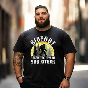 Bigfoot Sasquatch Yeti T0 5D2F 074 Men T Shirts Big and Tall Men Shirts Plus Size Short Sleeve Fashion Casual T Shirt Graphic Tee Shirts Tshirts
