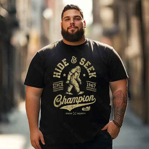 Bigfoot Sasquatch Yeti T0 5D2F 075 Men T Shirts Big and Tall Men Shirts Plus Size Short Sleeve Fashion Casual T Shirt Graphic Tee Shirts Tshirts