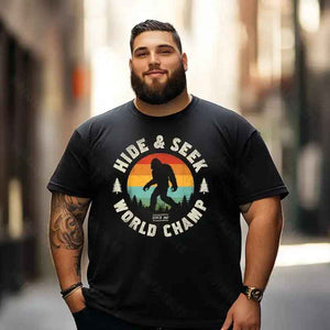 Bigfoot Sasquatch Yeti T0 5D2F 086 Men T Shirts Big and Tall Men Shirts Plus Size Short Sleeve Fashion Casual T Shirt Graphic Tee Shirts Tshirts