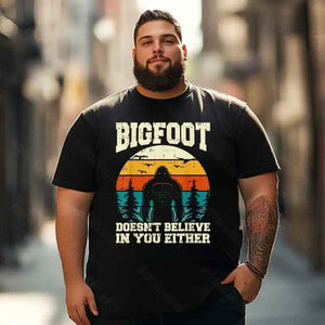 Bigfoot Sasquatch Yeti T0 5D2F 087 Men T Shirts Big and Tall Men Shirts Plus Size Short Sleeve Fashion Casual T Shirt Graphic Tee Shirts Tshirts