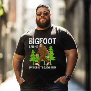Bigfoot Sasquatch Yeti T0 5D2F 091 Men T Shirts Big and Tall Men Shirts Plus Size Short Sleeve Fashion Casual T Shirt Graphic Tee Shirts Tshirts