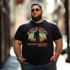 Bigfoot Sasquatch Yeti T0 5D2F 093 Men T Shirts Big and Tall Men Shirts Plus Size Short Sleeve Fashion Casual T Shirt Graphic Tee Shirts Tshirts