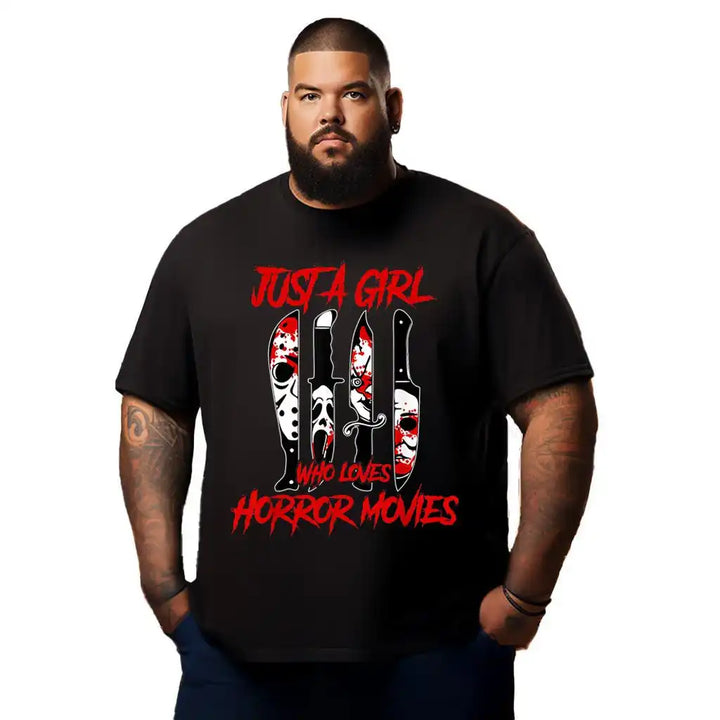 Halloween Horror Movie Night Shirt Halloween Horror T Shirt T0 5DM3 010 Men T Shirts Big and Tall Men Shirts Plus Size Short Sleeve Fashion Casual T Shirt Graphic Tee Shirts Tshirts