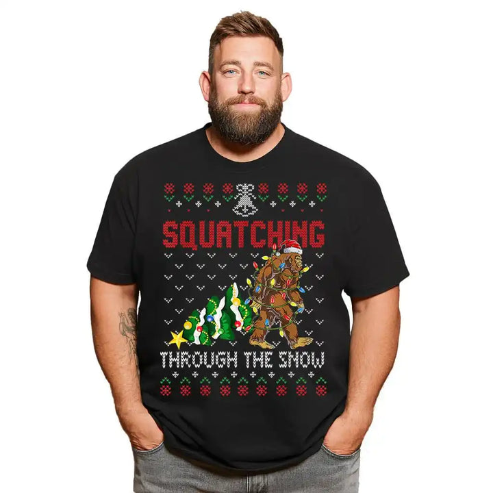 Christmas T Shirt for Men Big & Tall Men Xmas T Shirt T0 5DOM 017 Men T Shirts Big and Tall Men Shirts Plus Size Short Sleeve Fashion Casual T Shirt Graphic Tee Shirts Tshirts