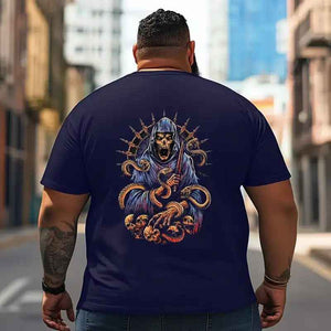 Skull Skeleton T2 5D2C 033 Men T Shirts Big and Tall Men Shirts Plus Size Short Sleeve Fashion Casual T Shirt Graphic Tee Shirts Tshirts